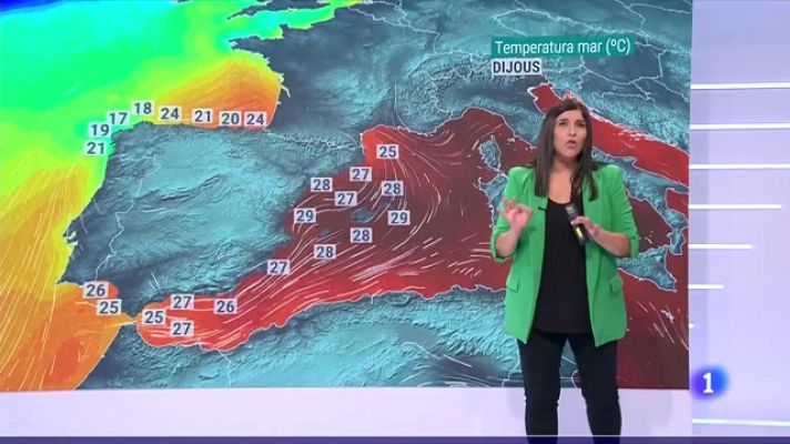 El temps - L' aigua del mar està molt calenta