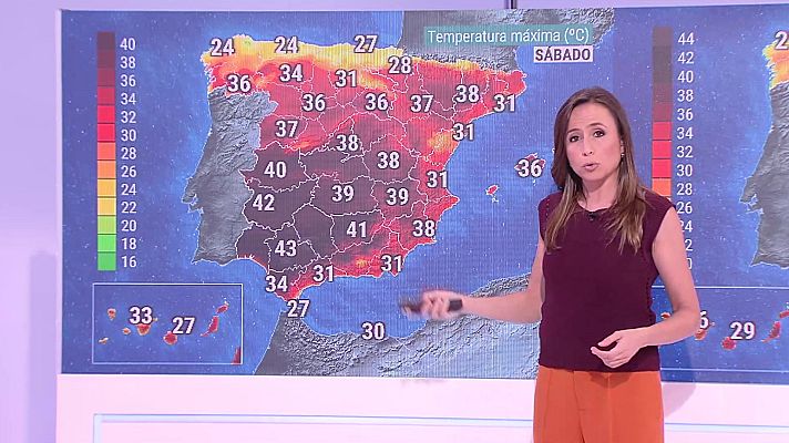 El tiempo - Temperaturas altas en la mayor parte del interior peninsular, Baleares y Canarias