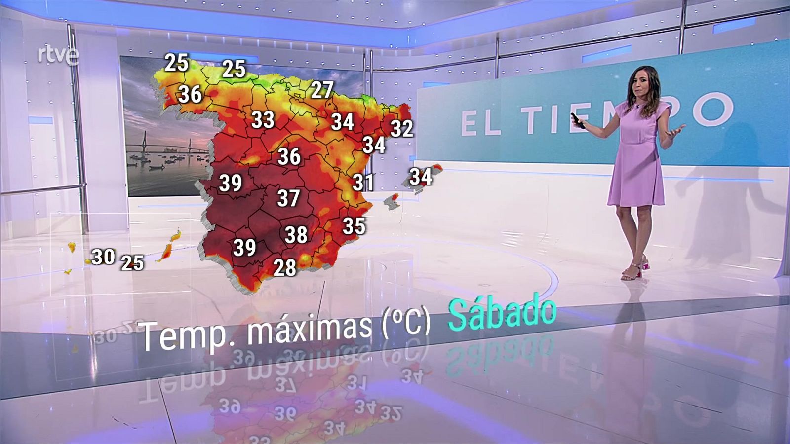 Temperaturas elevadas en Baleares, mitad sur y noreste peninsular, con descensos marcados en el norte de la Península, y aumentos notables en el área mediterránea - ver ahora