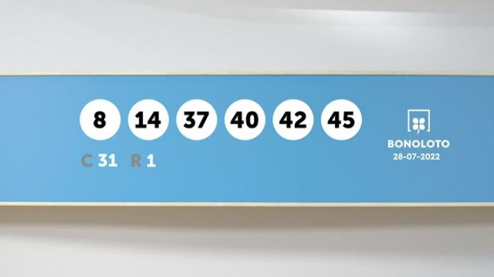 SELAE - Sorteo de la Bonoloto del 28/07/2022