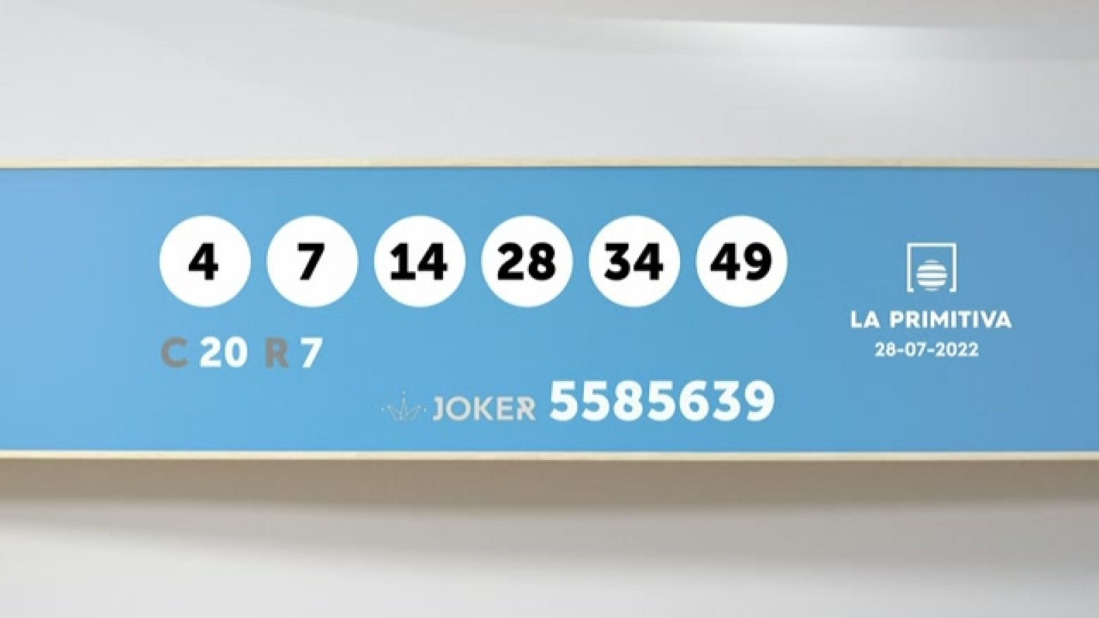 Sorteo de la Lotería Primitiva y Joker del 28/07/2022 - Ver ahora