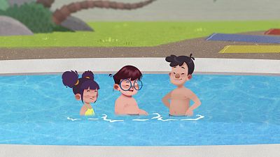 El mundo de Pau - Un día en la piscina - Clan RTVE.es - El mundo de Pau | Ver