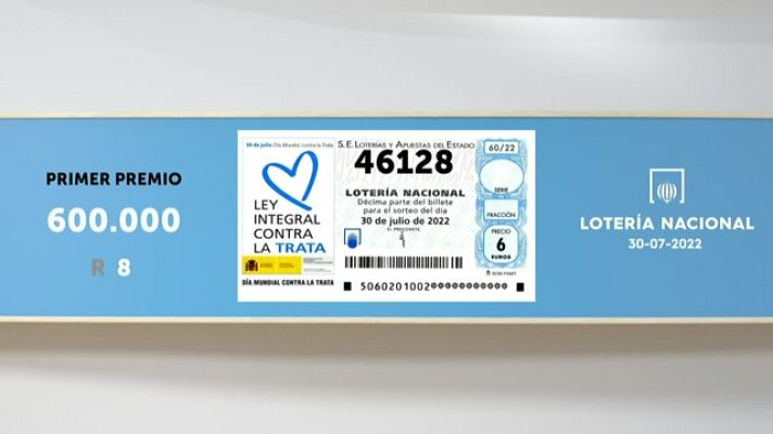 SELAE - Sorteo de la Lotería Nacional del 30/07/2022