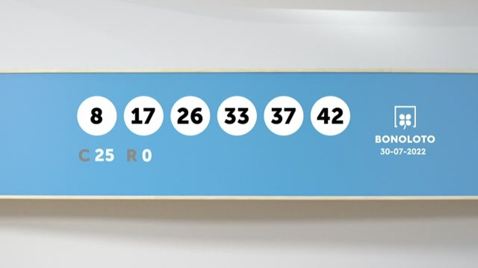 Sorteo de la Lotería Bonoloto del 30/07/2022 - Ver ahora