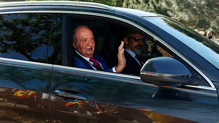 Telediario 1 - Juan Carlos I cumple dos años fuera de España