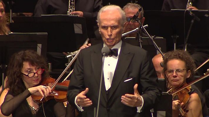 Telediario 1 - El tenor Josep Carreras repasa sus cinco décadas de carrera en el festival de Peralada