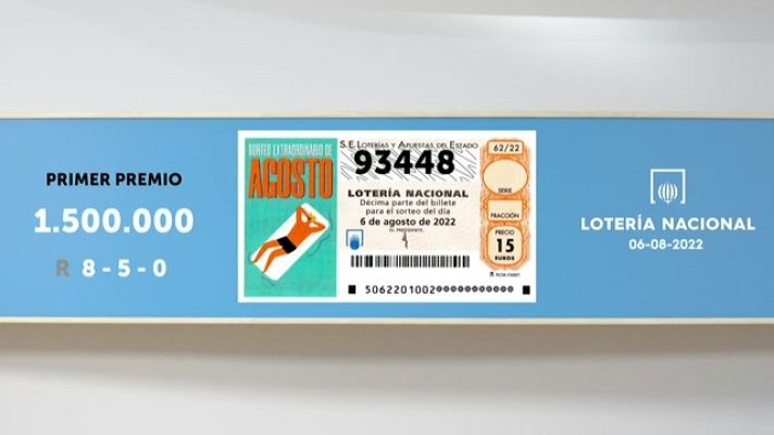SELAE - Sorteo de la Lotería Nacional del 06/08/2022