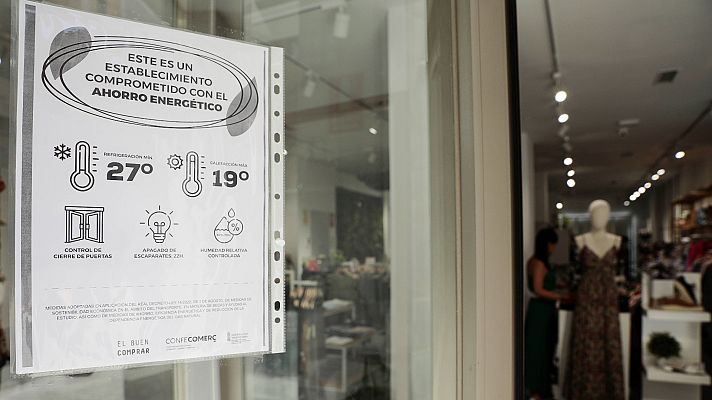 Telediario 1 - Primer día con la temperatura a 27 ºC para ahorrar energía