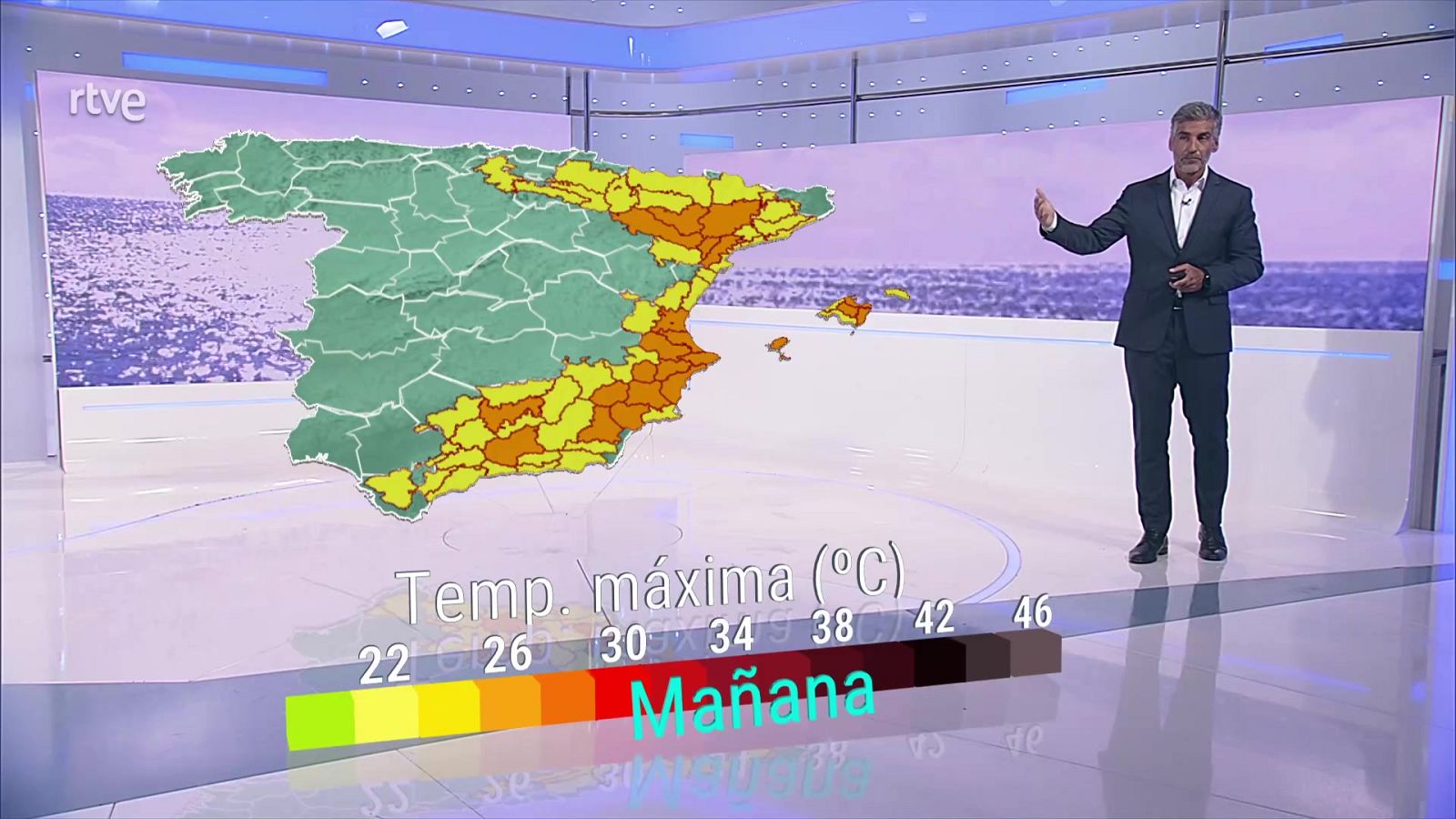 Temperaturas altas en la mayor parte de la Península y Baleares - ver ahora