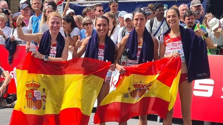  - España gana la medalla de plata por equipos en el maratón femenino del Europeo de Atletismo
