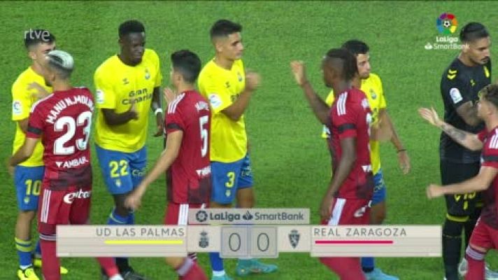 Resúmenes de LaLiga - Las Palmas - Zaragoza. Resumen 1ª jornada Liga, Segunda