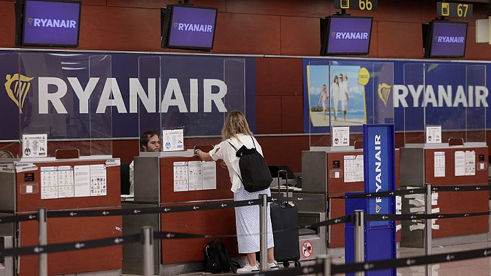 Telediario 2 - La huelga de Ryanair deja este martes dos vuelos cancelados y 227 retrasos