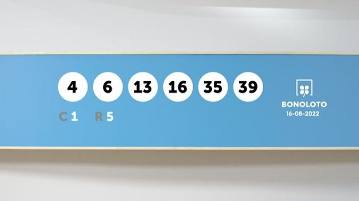 SELAE - Sorteo de la Lotería Bonoloto y Euromillones del 16/08/2022