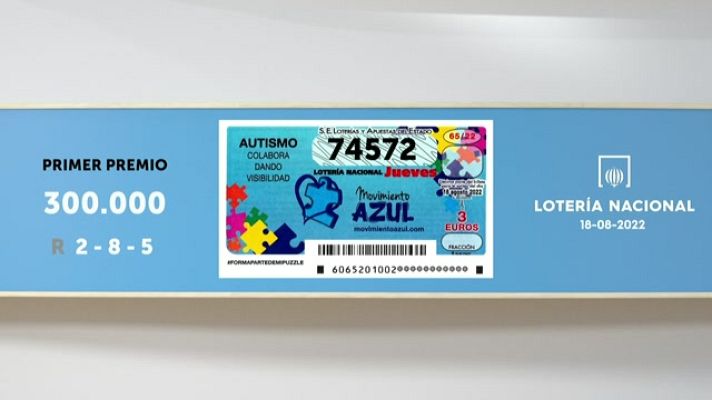 SELAE - Sorteo de la Lotería Nacional del 18/08/2022