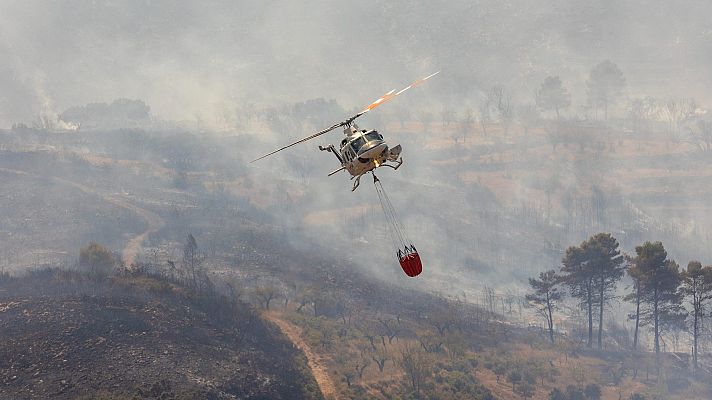 Telediario 1 - El fuego de Bejís sigue fuera de control y deja 19.000 hectáreas forestales calcinadas