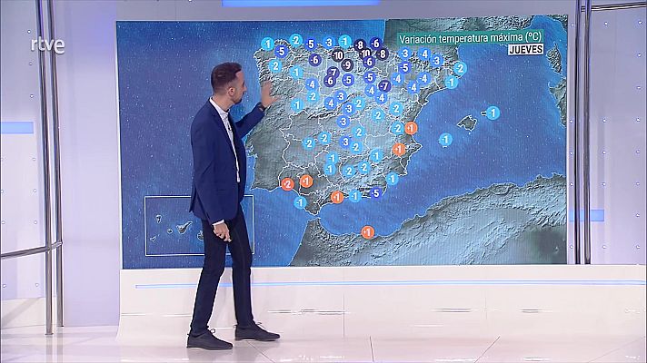 El tiempo - Chubascos y tormentas localmente fuertes en los tercios norte y noreste peninsulares, más probables en áreas montañosas