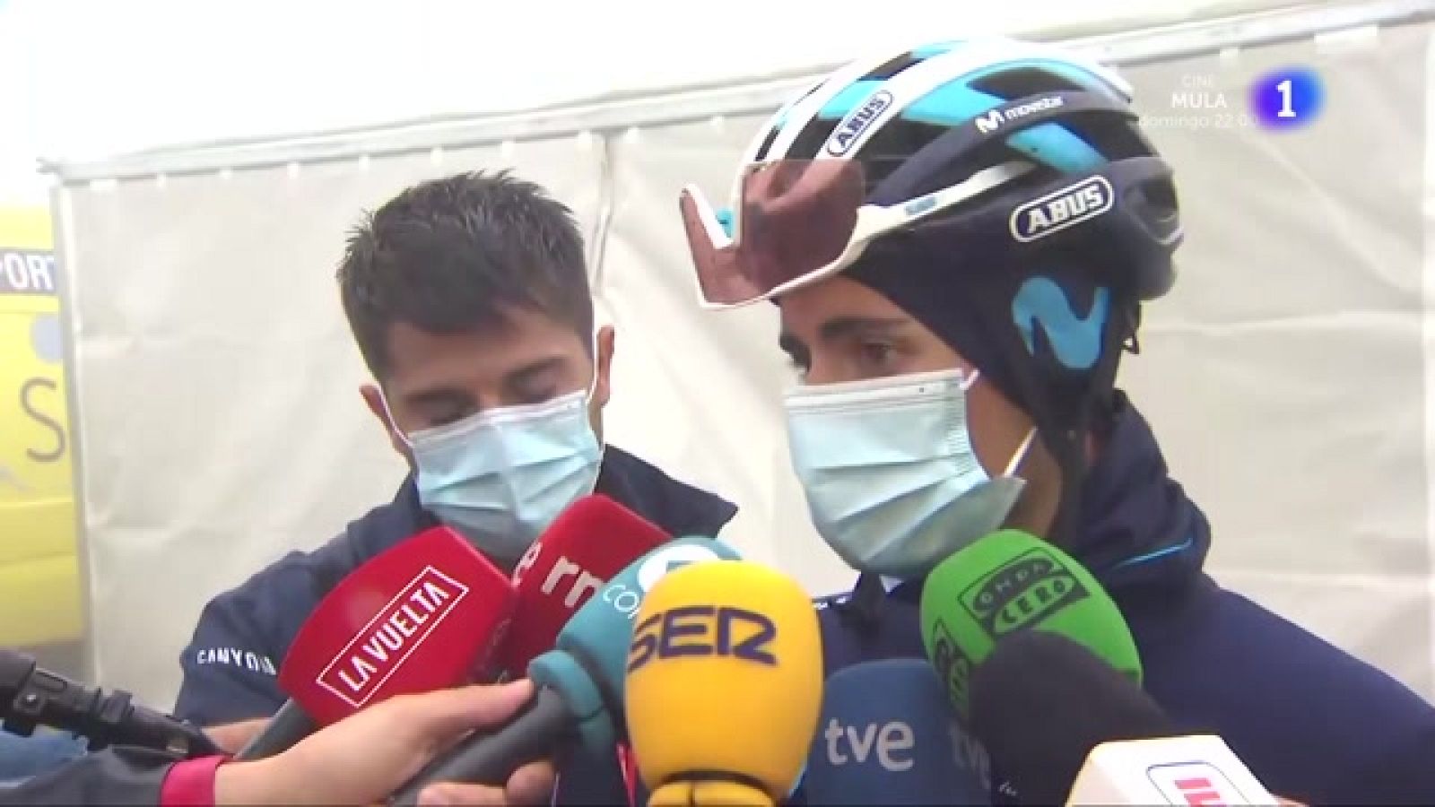 Enric Mas, tras aguantar a Evenepoel en Pico Jano: "Tenía bastante con ir a rueda" -- Ver ahora