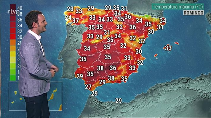 El tiempo - Chubascos y tormentas en Baleares, Pirineos orientales, Comunidad Valenciana, Ibérica oriental y este de Castilla-La Mancha