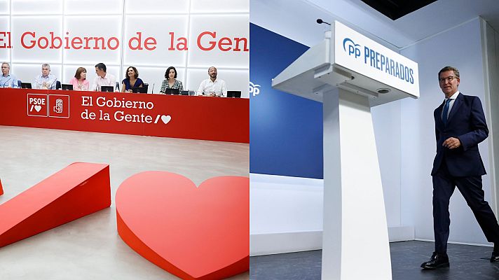 Telediario 1 - Los partidos se preparan para la batalla electoral