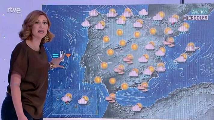 El tiempo - Probables chubascos y tormentas localmente fuertes en el interior del centro, norte y noreste peninsular