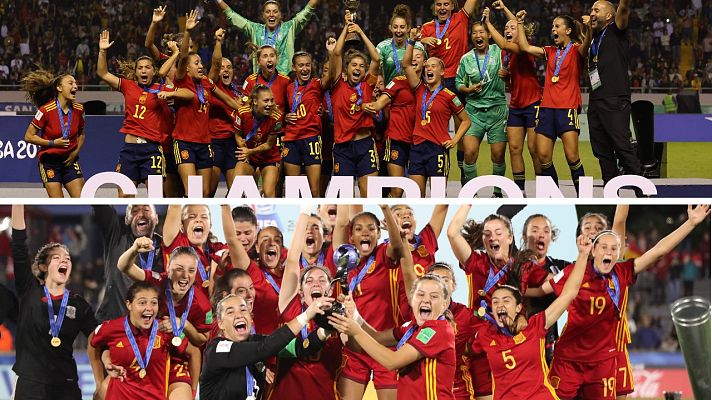 Telediario 1 - Dos mundiales, sub17 y sub20, en cuatro años: futuro esperanzador para España