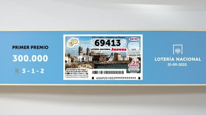 SELAE - Sorteo de la Lotería Nacional del 01/09/2022