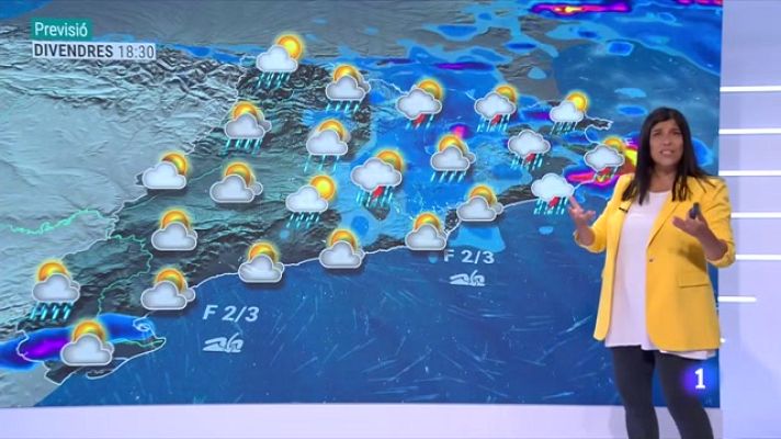 El temps - Divendres tarda i dissabte amb ruixats i tempestes fortes