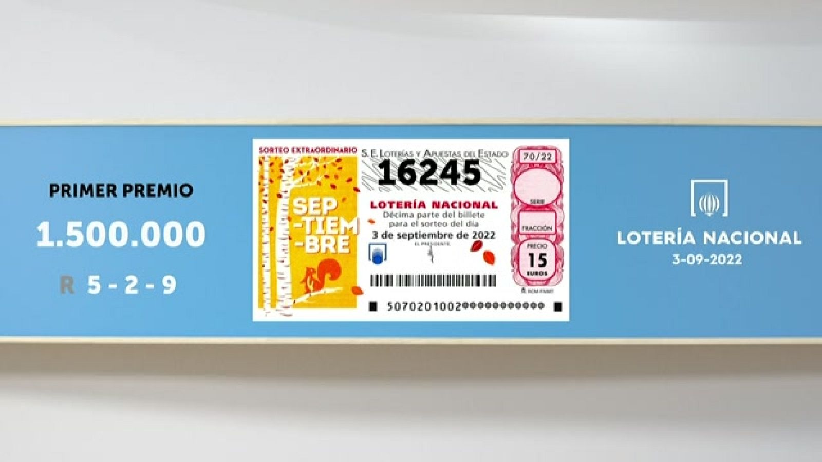 Sorteo de la Lotería Nacional del 03/09/2022 - Ver ahora