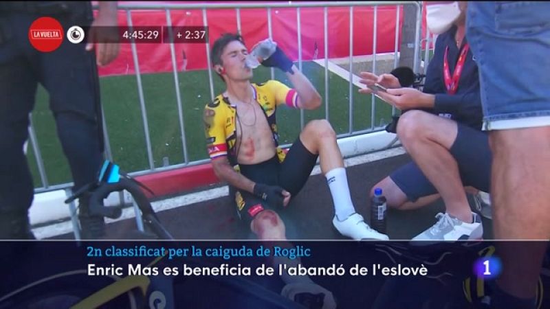Segon classificat per la caiguda de Roglic - Veure ara