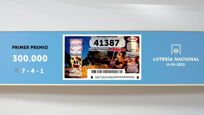 SELAE - Sorteo de la Lotería Nacional del 15/09/2022