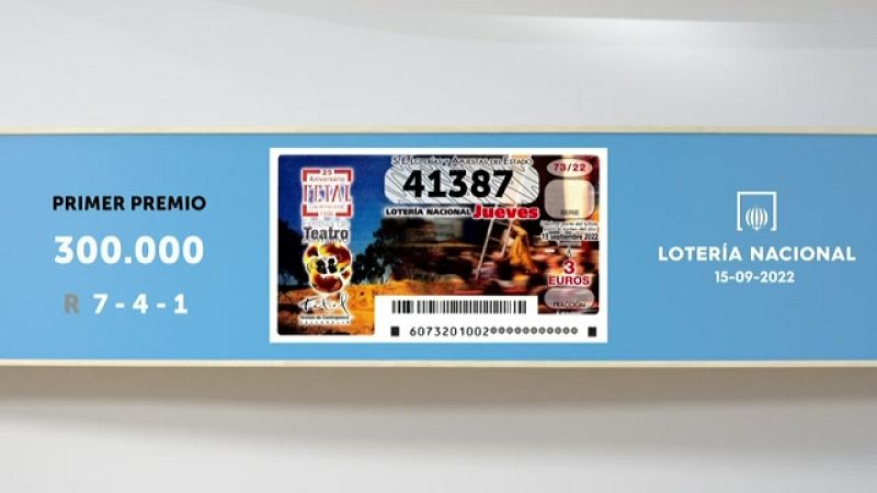 Sorteo de la Lotería Nacional del 15/09/2022 - Ver ahora