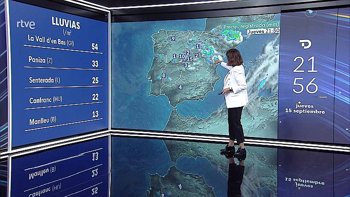 El tiempo - Probabilidad de tormentas y precipitaciones fuertes en áreas de Cataluña y Aragón