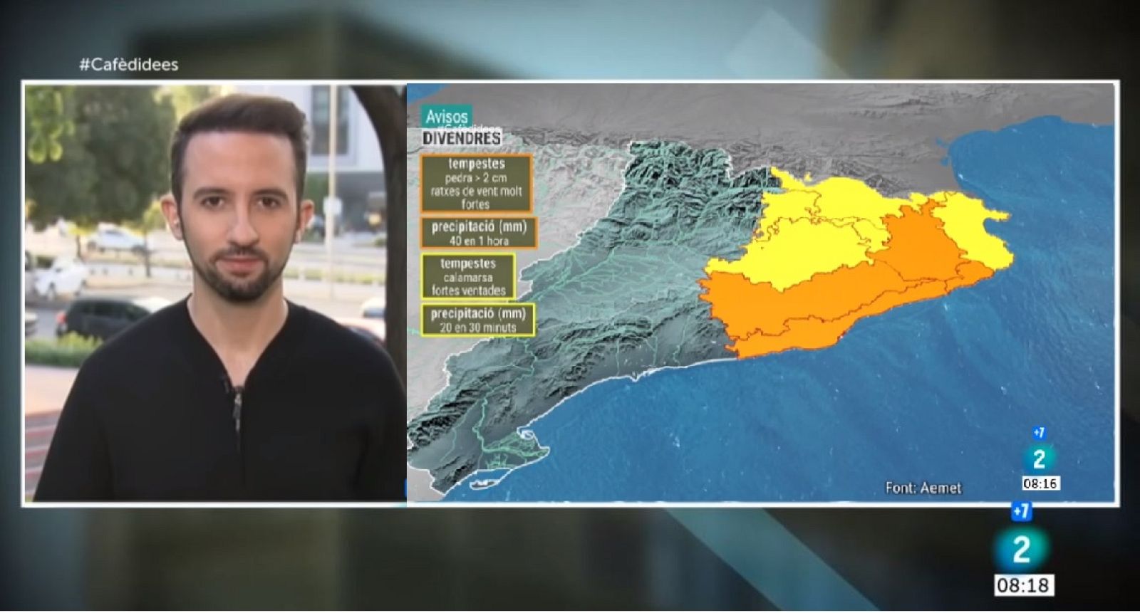 El Temps (16/09/2022) - Al litoral i prelitoral de Barcelona i Girona es poden acumular 40 litres en només 1 hora