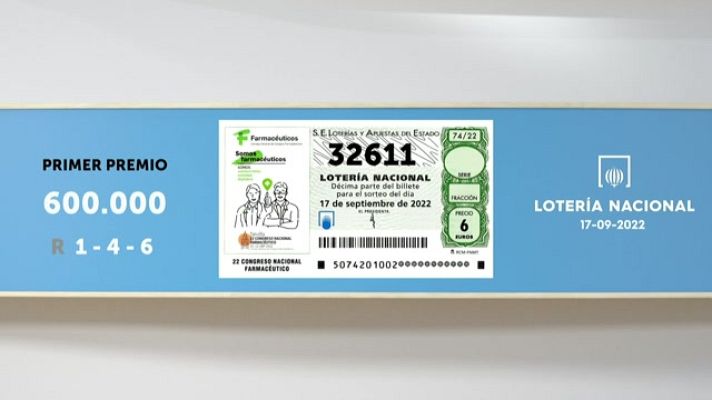 SELAE - Sorteo de la Lotería Nacional del 17/09/2022