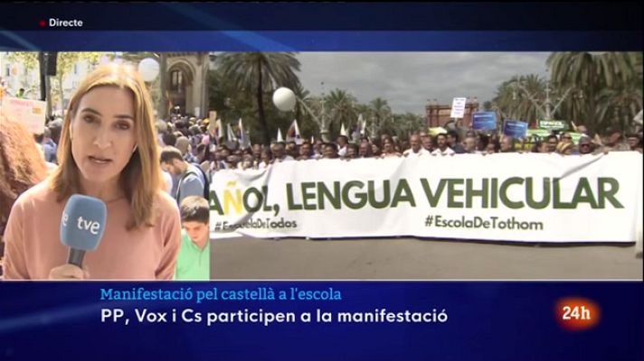 L'Informatiu - Unes 2.800 persones es manifesten perquè el castellà sigui vehicular