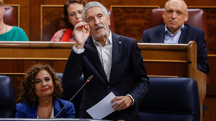 Telediario 1 - Marlaska defiende que se dio una respuesta "proporcionada" al salto "violento" en Melilla