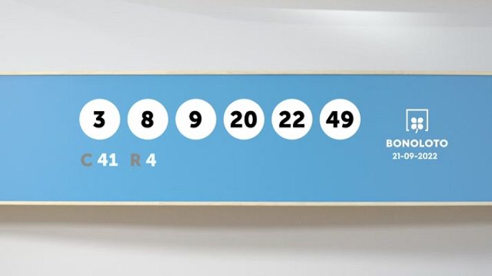 SELAE - Sorteo de la Lotería Bonoloto del 21/09/2022