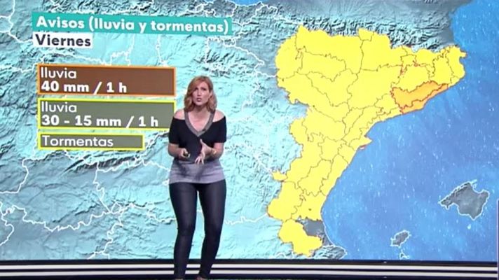 El tiempo - Chubascos y tormentas en el tercio oriental y Baleares