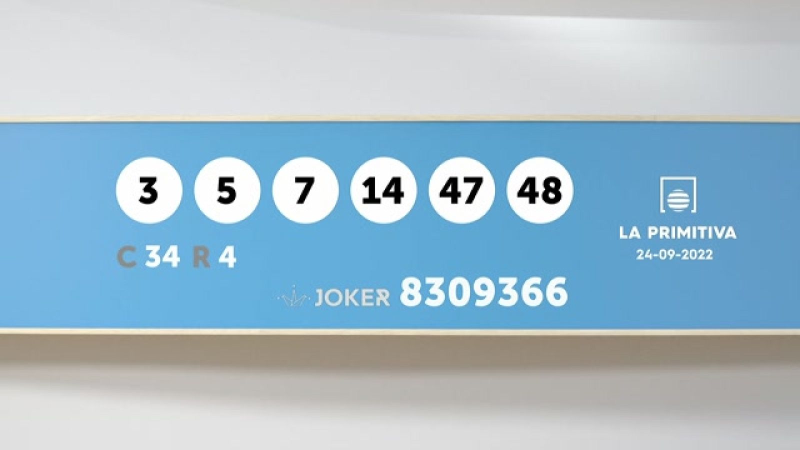 Sorteo de la Lotería Primitiva y Joker del 24/09/2022 - Ver ahora