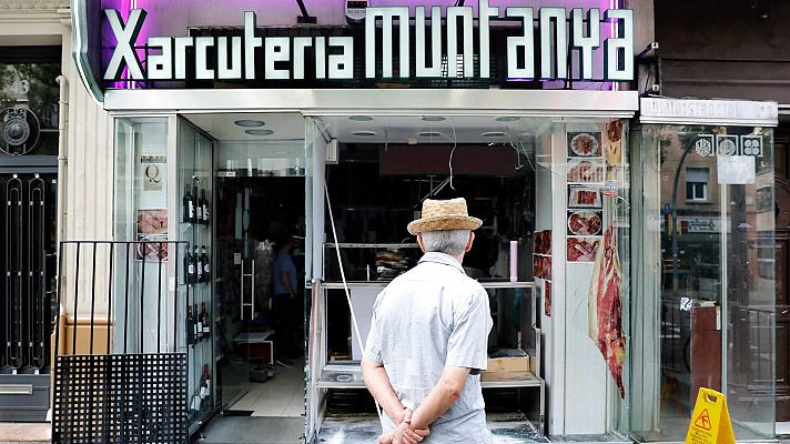 Telediario Fin de Semana - Un joven muere apuñalado en unas fiestas de la Mercè con altercados y saqueos a comercios