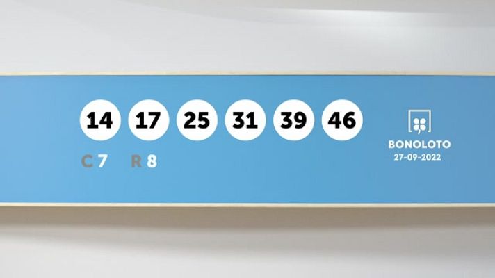 SELAE - Sorteo de la Lotería Bonoloto y Euromillones del 27/09/2022