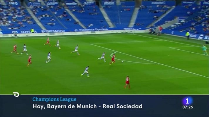 Telediario Matinal - La Real Sociedad se juega ante el Bayern su pase a Champions