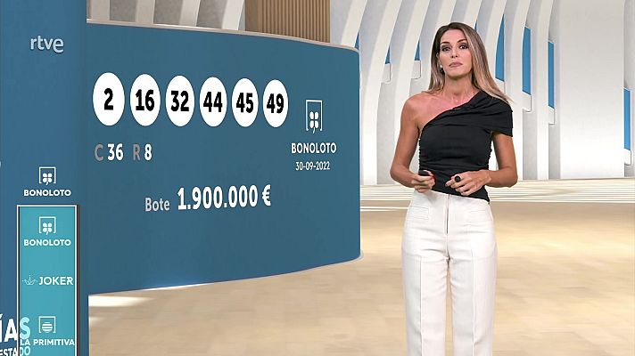 Loterías - Sorteo de la Bonoloto y Euromillones del 30/09/2022