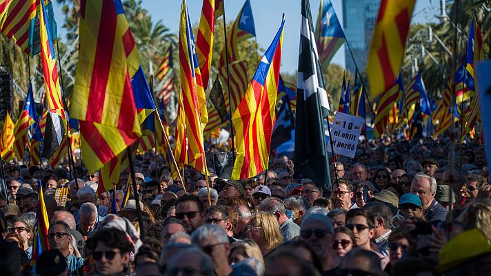 Telediario Fin de Semana - División en el independentismo catalán en el quinto aniversario del 1-O