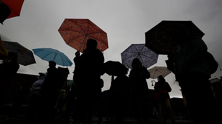 El tiempo - Tormentas localmente fuertes en Castilla-La Mancha y Andalucía para este lunes