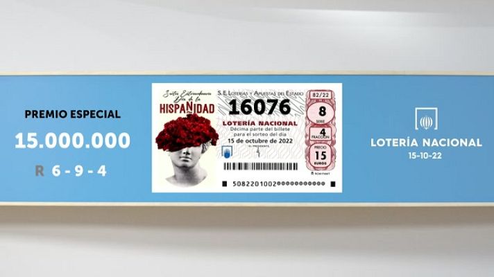SELAE - Sorteo de la Lotería Nacional del 15/10/2022