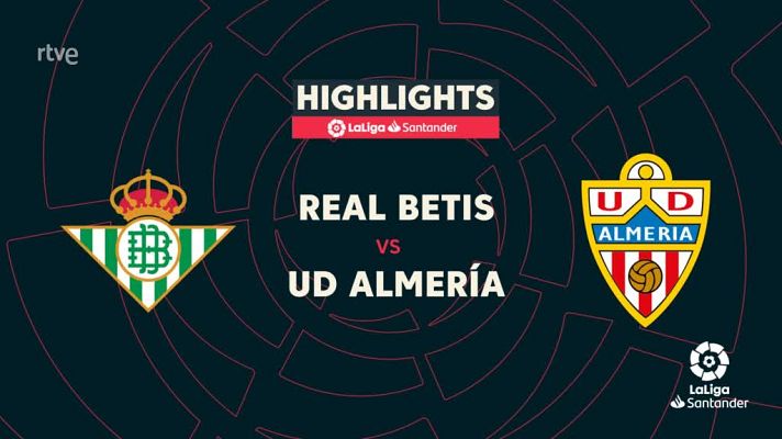 Resúmenes de LaLiga - Betis-Almería: resumen del partido de la 9ª jornada Liga 