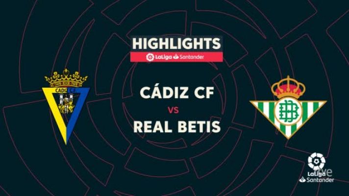 Resúmenes de LaLiga - Cádiz - Betis: resumen del partido de la10ª jornada Liga