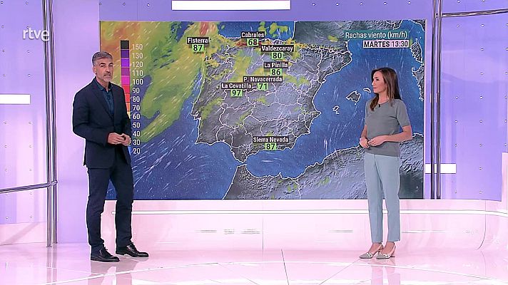 El tiempo - Probabilidad de precipitaciones localmente fuertes o persistentes en el oeste de Galicia