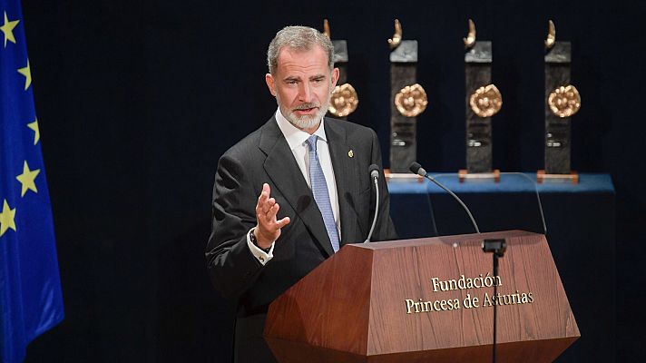 Telediario 2 - El rey defiende el proyecto europeo ante el regreso del "horror": "La guerra jamás va a destruir la cultura"